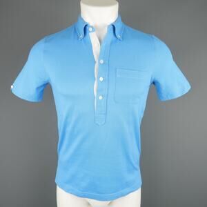 BLACK FLEECE Size XS Blue Pique Button Down Collar POLO